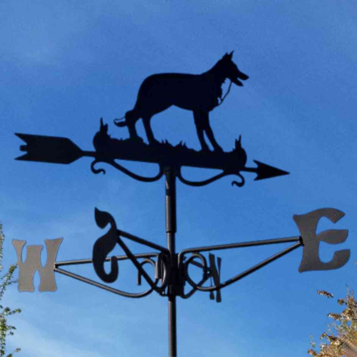 mini german shepherd alsatian weathervane